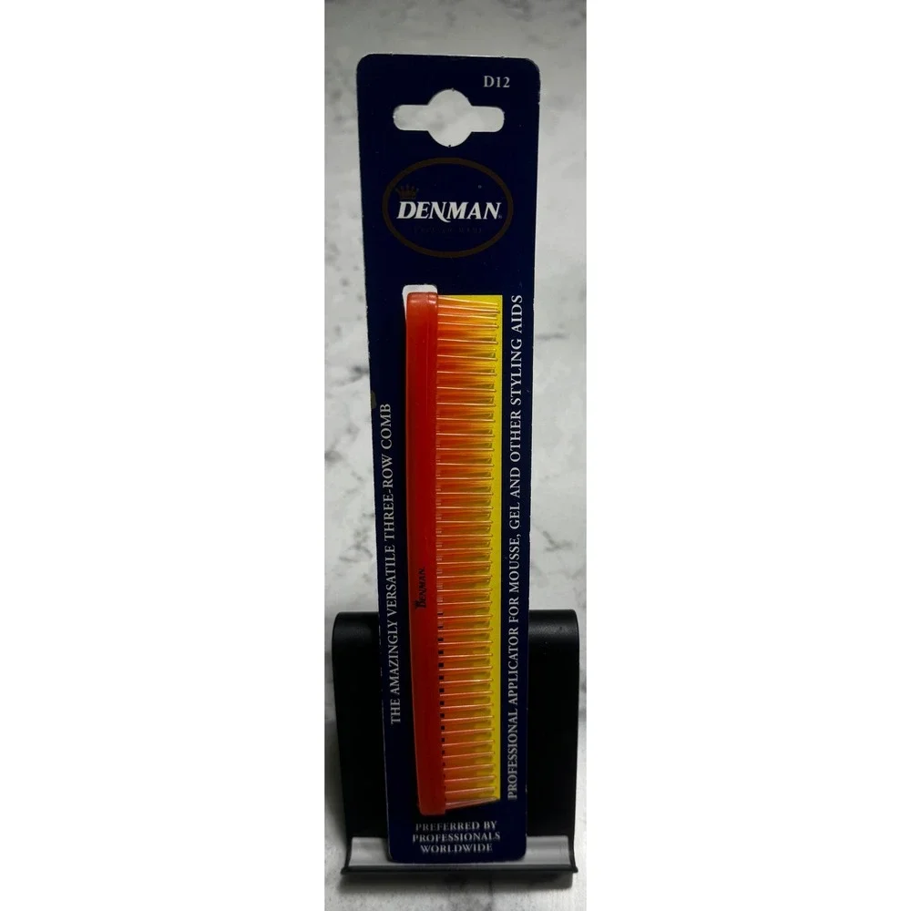 Denman D12 Three-Row Detangle & Tease Styling Comb – Brand New in Packaging